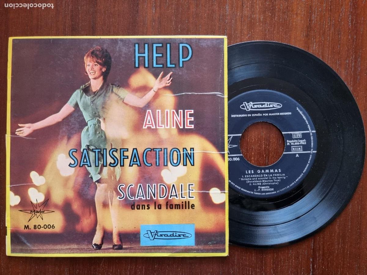 Discos de vinilo: Disco Single.Les Gammas.versiones Beatles,Rolling Stones - Foto 1