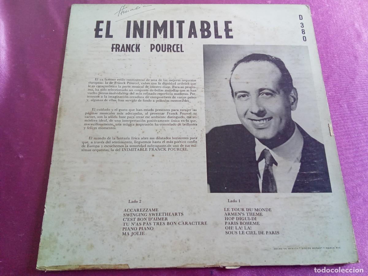 Discos de vinilo: FRANCK POURCEL - EL INIMITABLE FRANCK POURCEL L31 4 3 - Foto 4