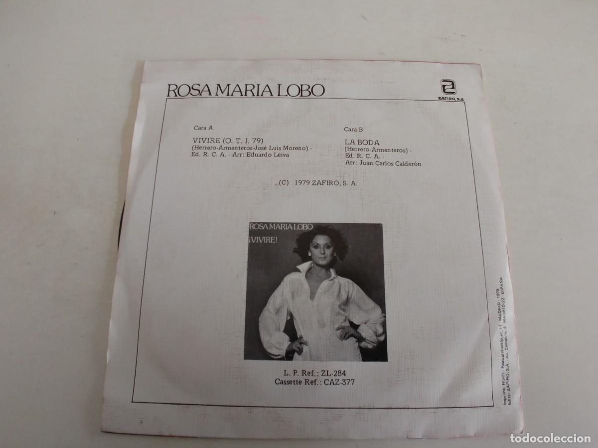 Discos de vinilo: ROSA MARIA LOBO-SINGLE VIVIRE - Foto 2