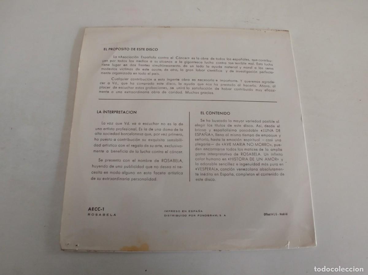 Discos de vinilo: ROSABELA-EP HISTORIA DE UN AMOR +3 - Foto 2