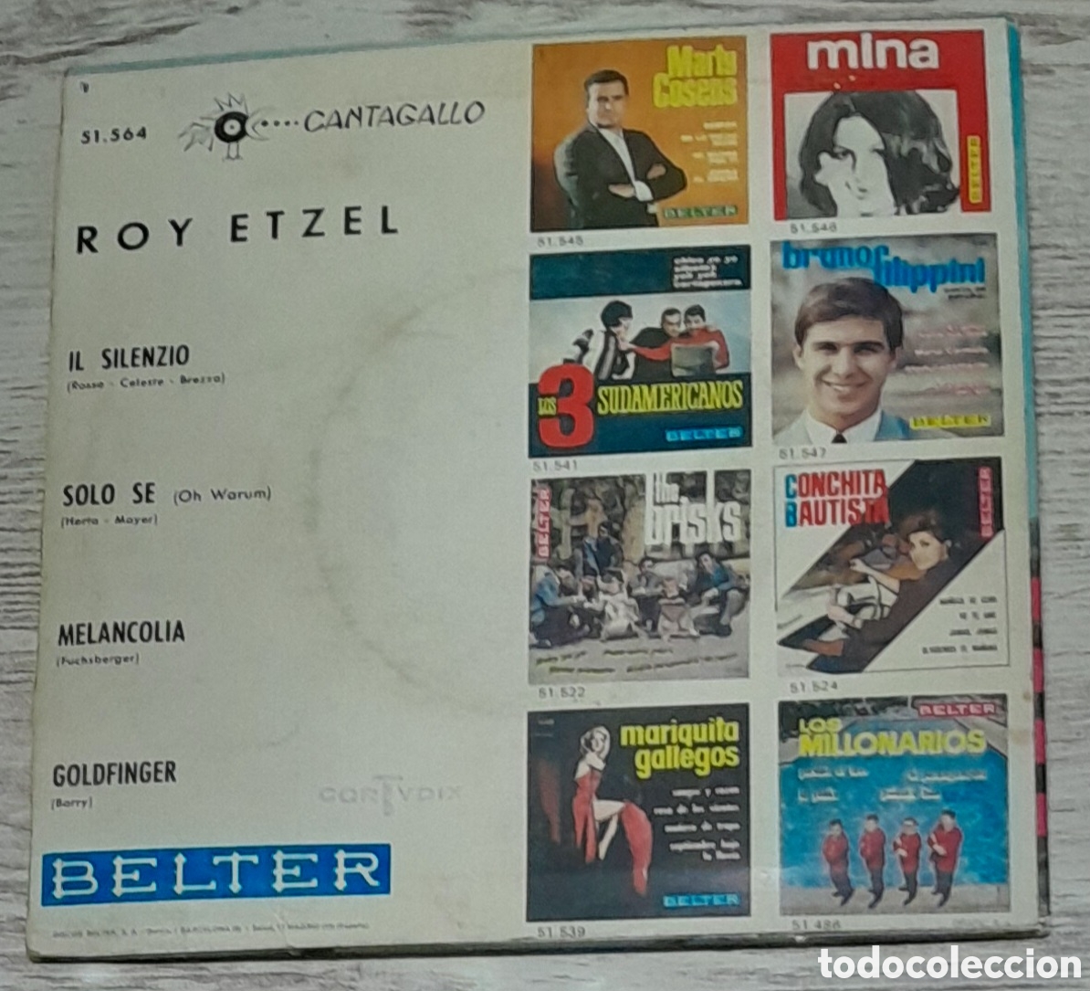 Discos de vinilo: ROY ETZEL - IL SILENZIO + 3 - BELTER 1965 - Foto 3