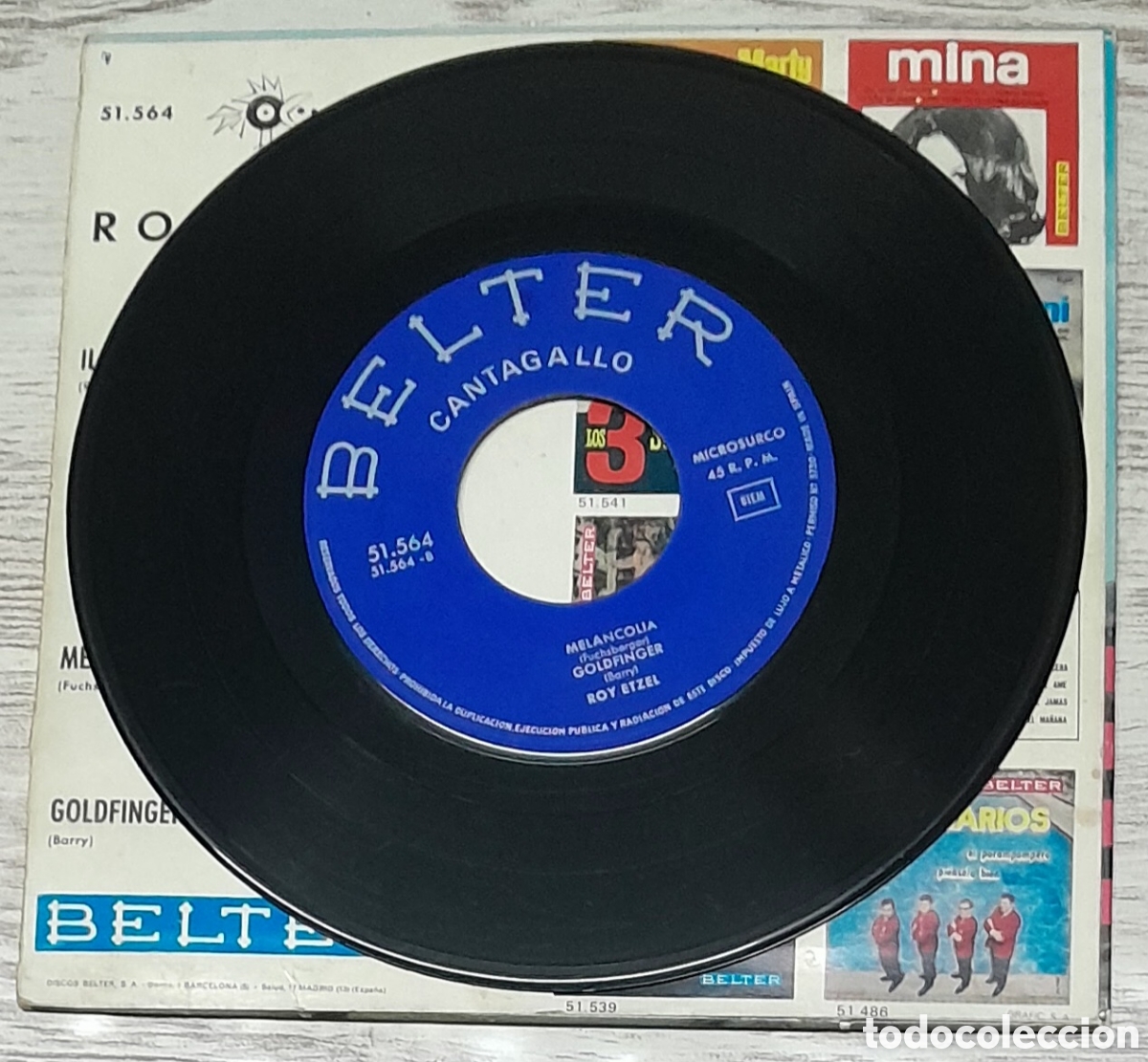 Discos de vinilo: ROY ETZEL - IL SILENZIO + 3 - BELTER 1965 - Foto 4