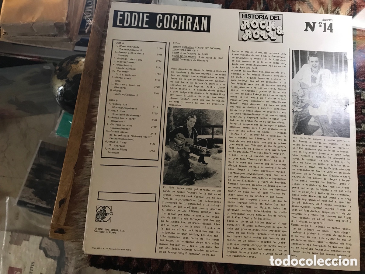 Discos de vinilo: Eddie Cochran - Foto 2