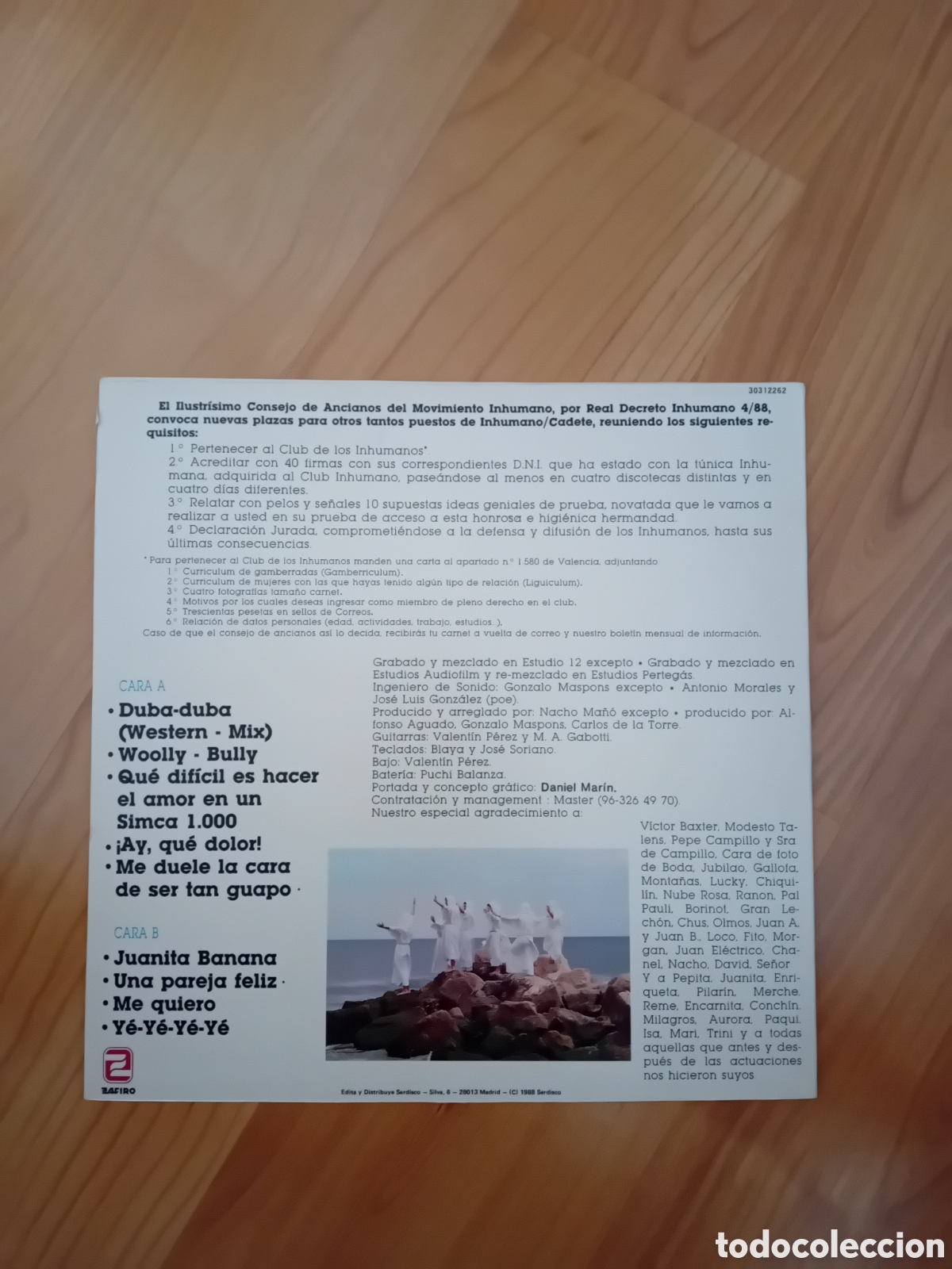 Discos de vinilo: LOS INHUMANOS. 30 HOMBRES SOLOS - Foto 2