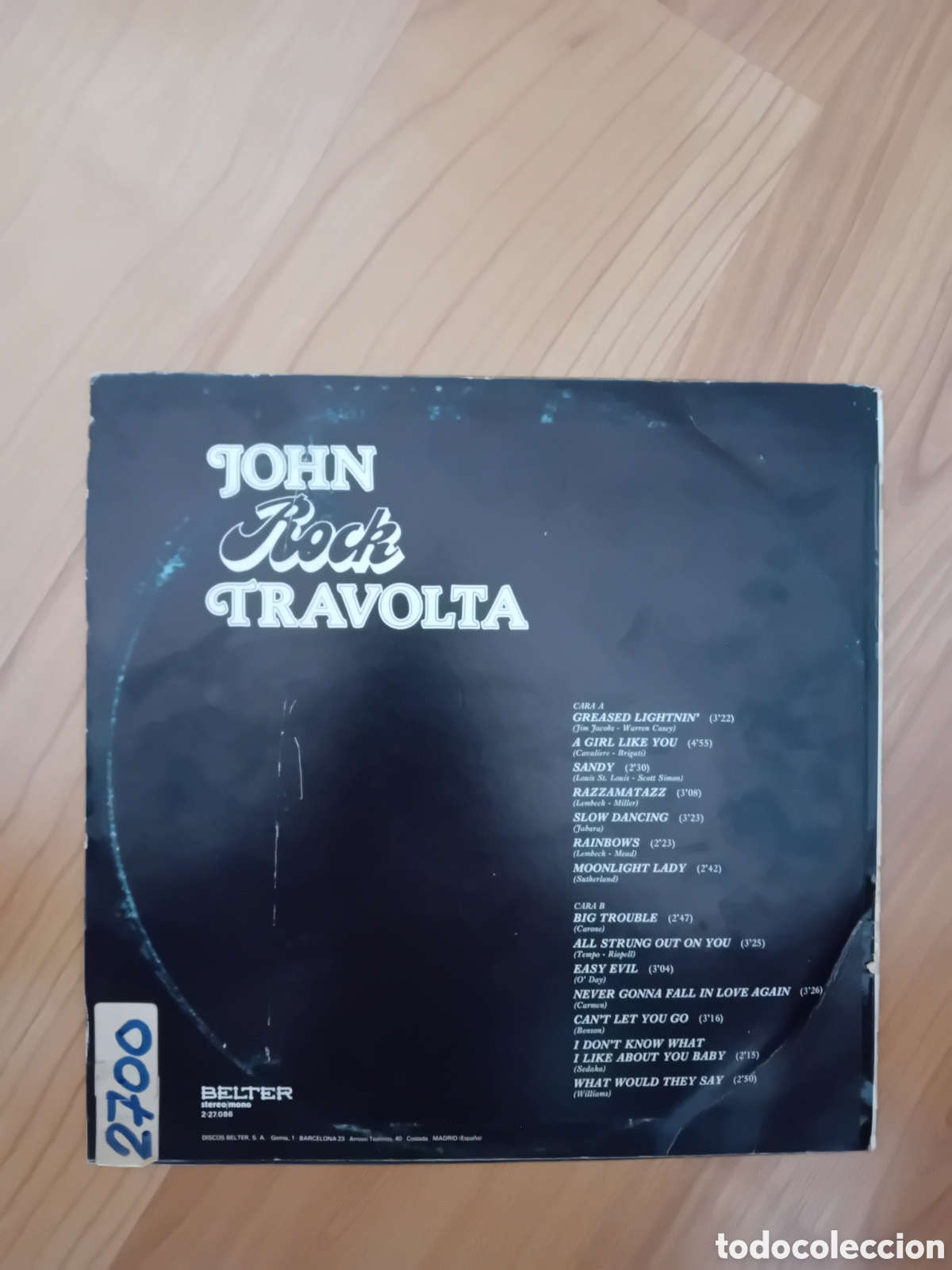 Discos de vinilo: JOHN ROCK TRAVOLTA. JOHN TRAVOLTA - Foto 2
