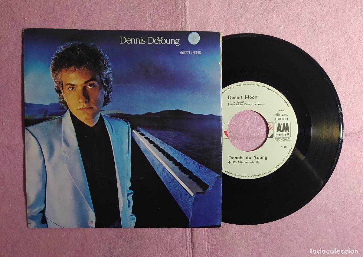 Discos de vinilo: 7&rdquo; DENNIS DEYOUNG &ndash; Desert Moon / Gravity - A&M 390 020-7 - PORTUGAL press (EX-/EX)