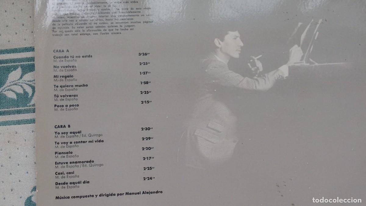Discos de vinilo: LP (VINILO) DE MANUEL ALEJANDRO Y SU GRAN ORQUESTA - Foto 2