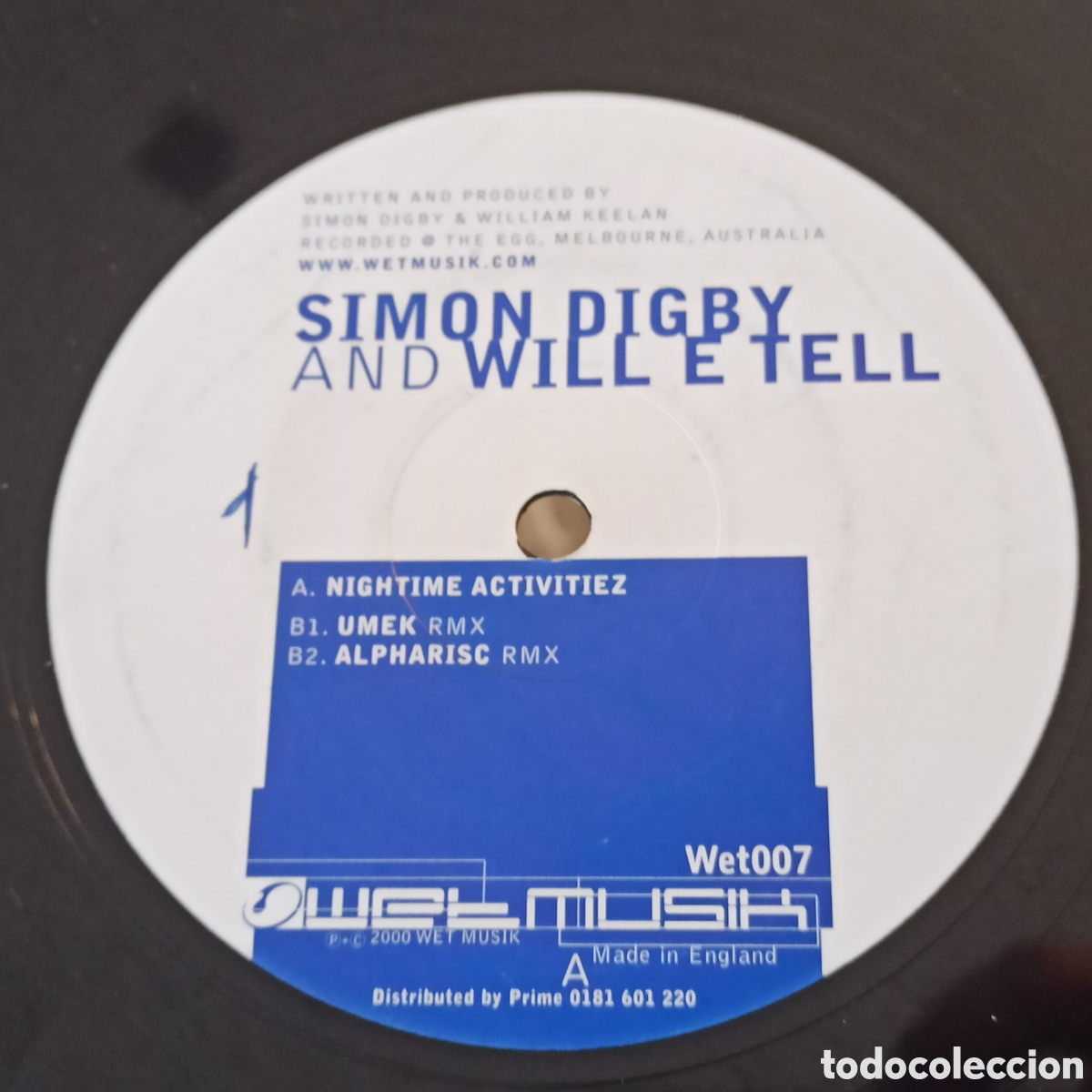 Discos de vinilo: Simon Digby & Will E Tell - Nightime Activitiez (12&rdquo;) - Foto 1