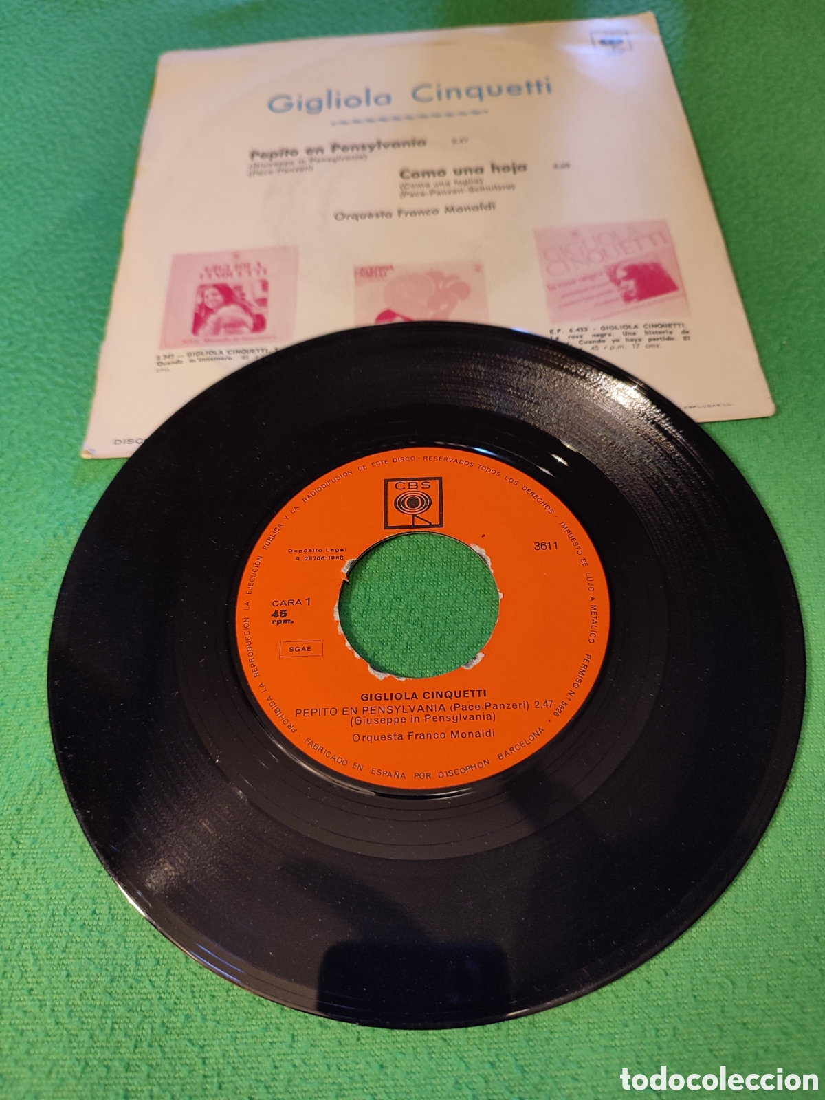 Discos de vinilo: Gigliola Cinquetti - Pepito en Pennsylvania - Foto 2