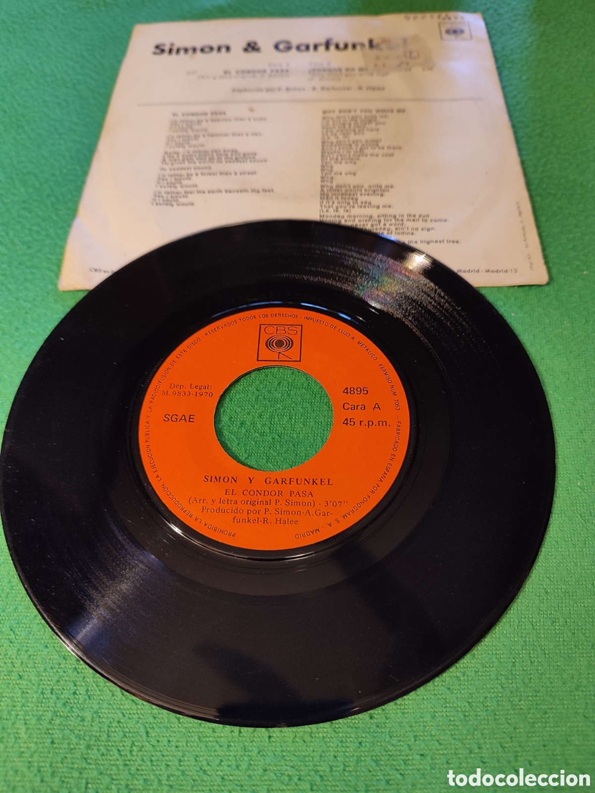 Discos de vinilo: Simon & Garfunkel - El c&oacute;ndor pasa - Foto 2