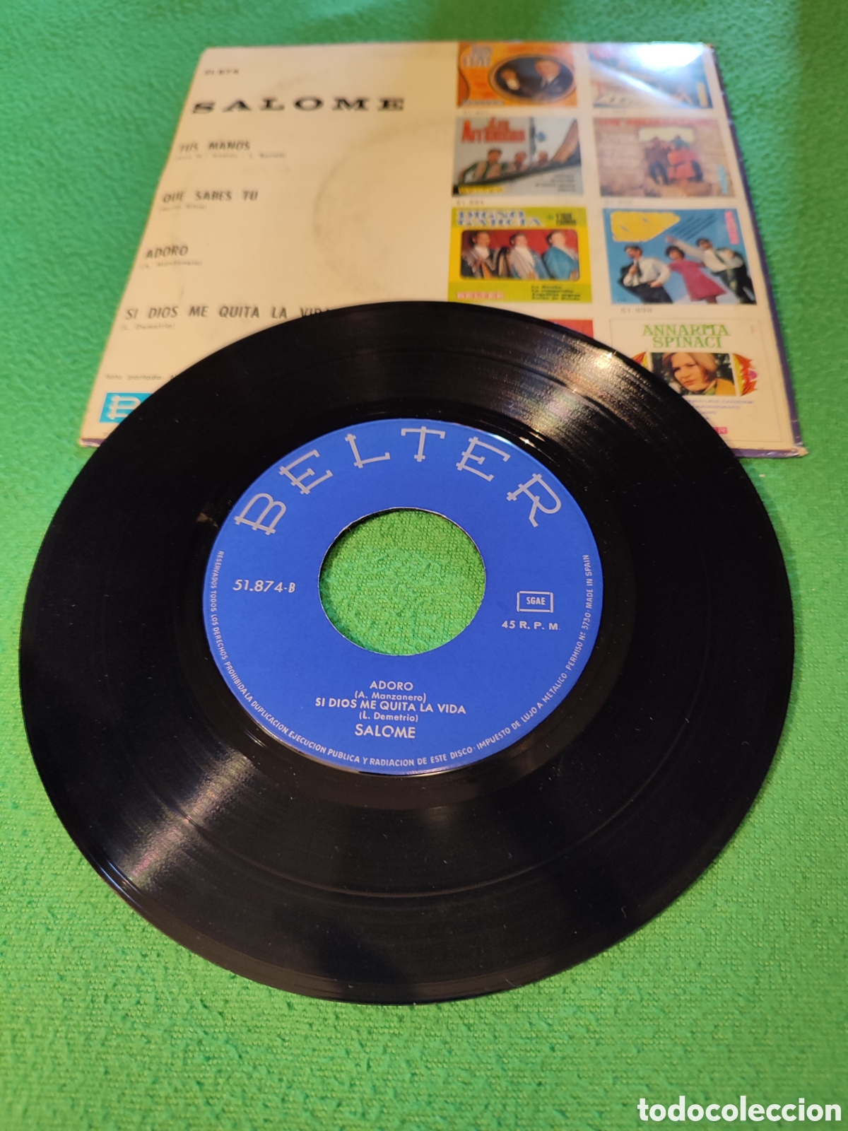 Discos de vinilo: Salom&eacute; - Adoro + 3 - Foto 2