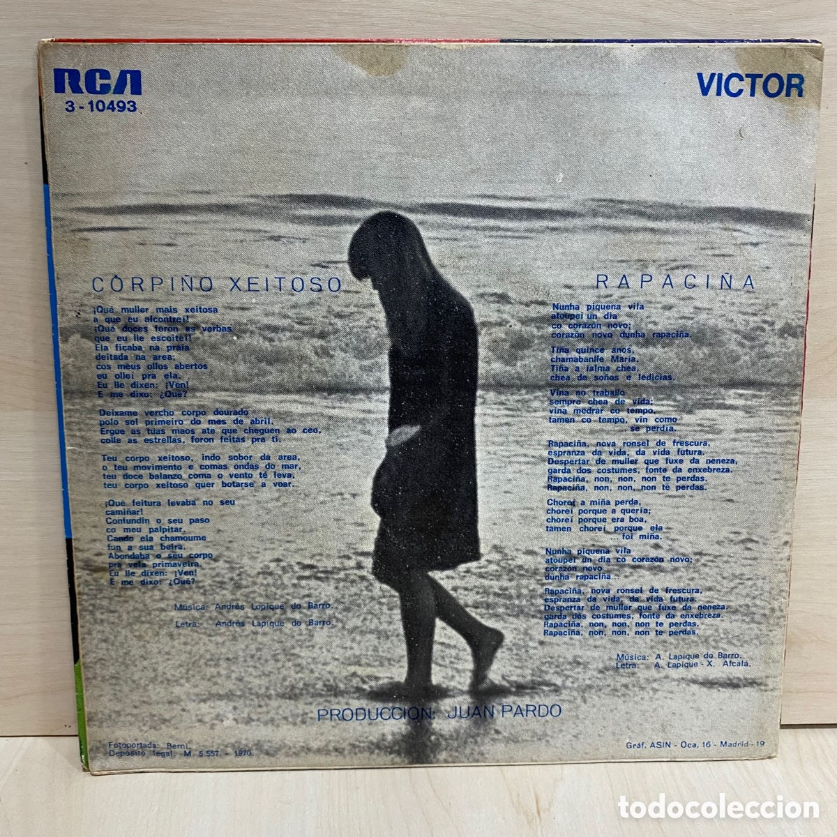 Discos de vinilo: Andr&eacute;s Do Barro - Corpi&ntilde;o Xeitoso / Rapaci&ntilde;a (7&rdquo;, Single) - Foto 2