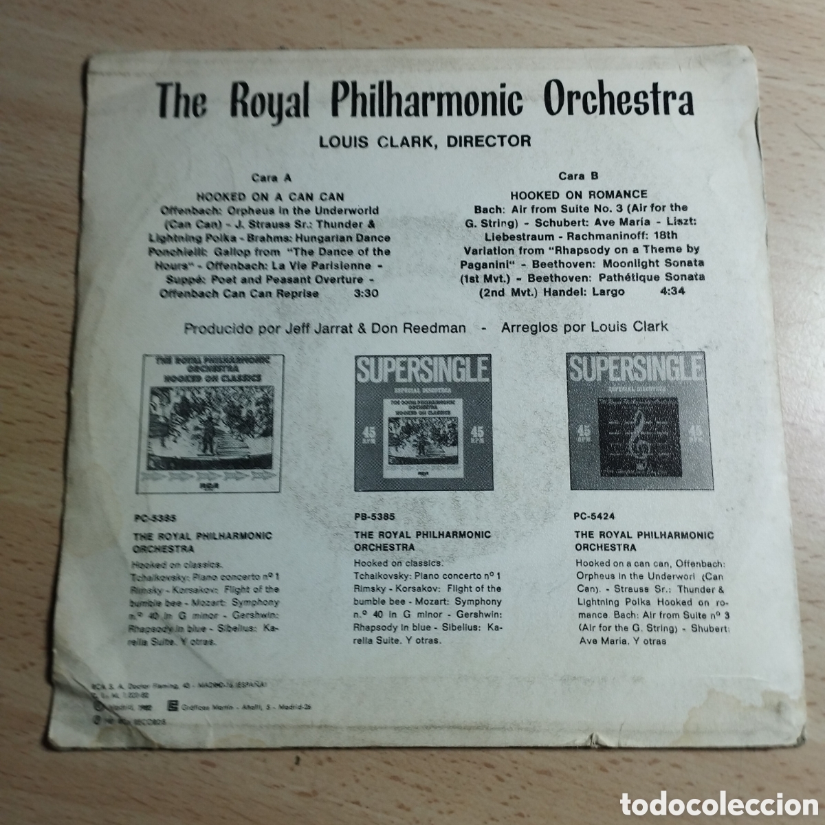 Discos de vinilo: Single 7&rdquo; The Royal philharmonic Orchestra 1982 Hooked on a Can Can - Foto 2