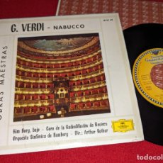 Discos de vinilo: BAMBERG & CORO BAVIERA DIR;ROTHER BAJO KIM BORG VERDI NABUCCO SELECCION EP 7 1961 DEUTSCHE SPAIN E