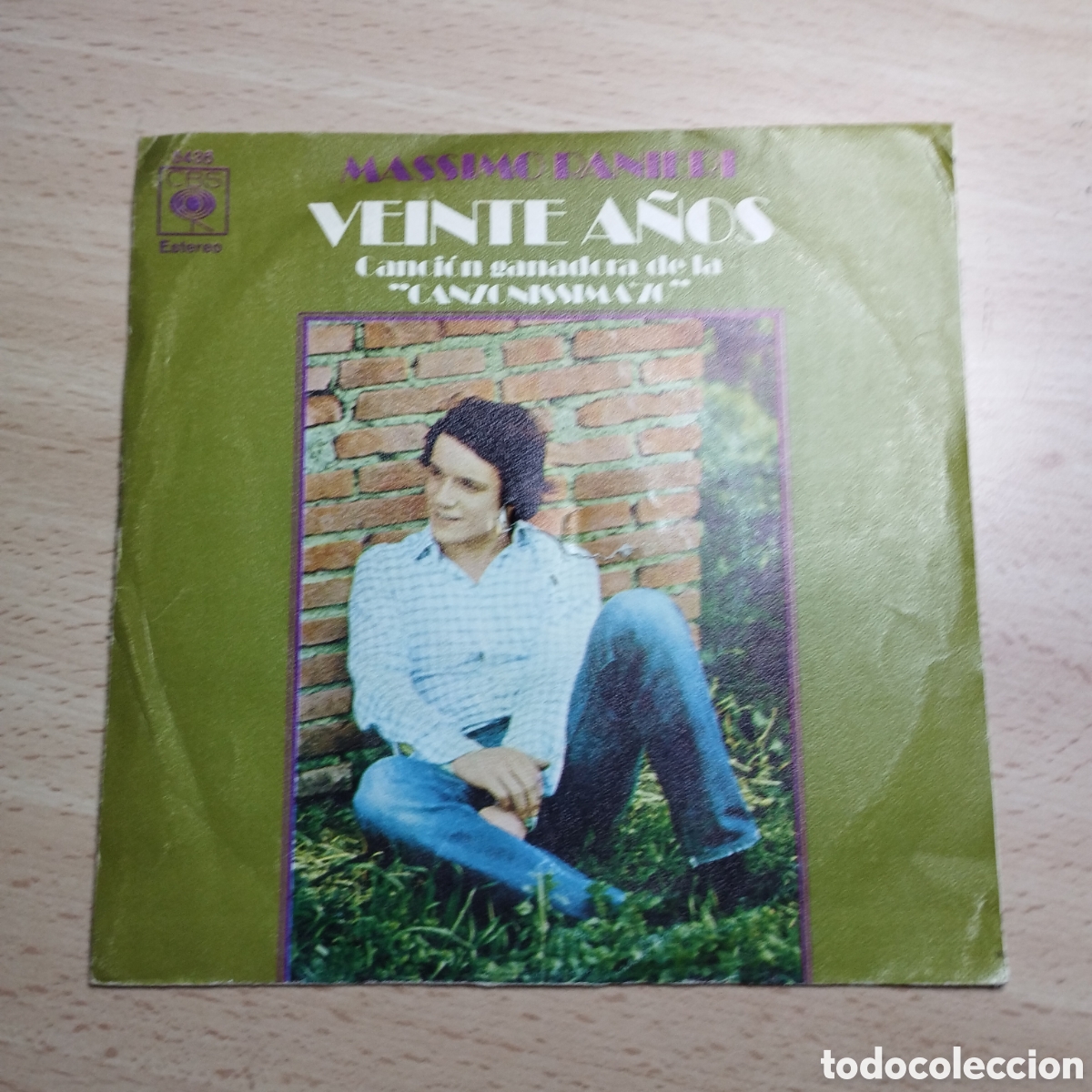 Discos de vinilo: Single 7&rdquo; M&aacute;ssimo Ranieri 1971 veinte a&ntilde;os + sue&ntilde;o de amor.