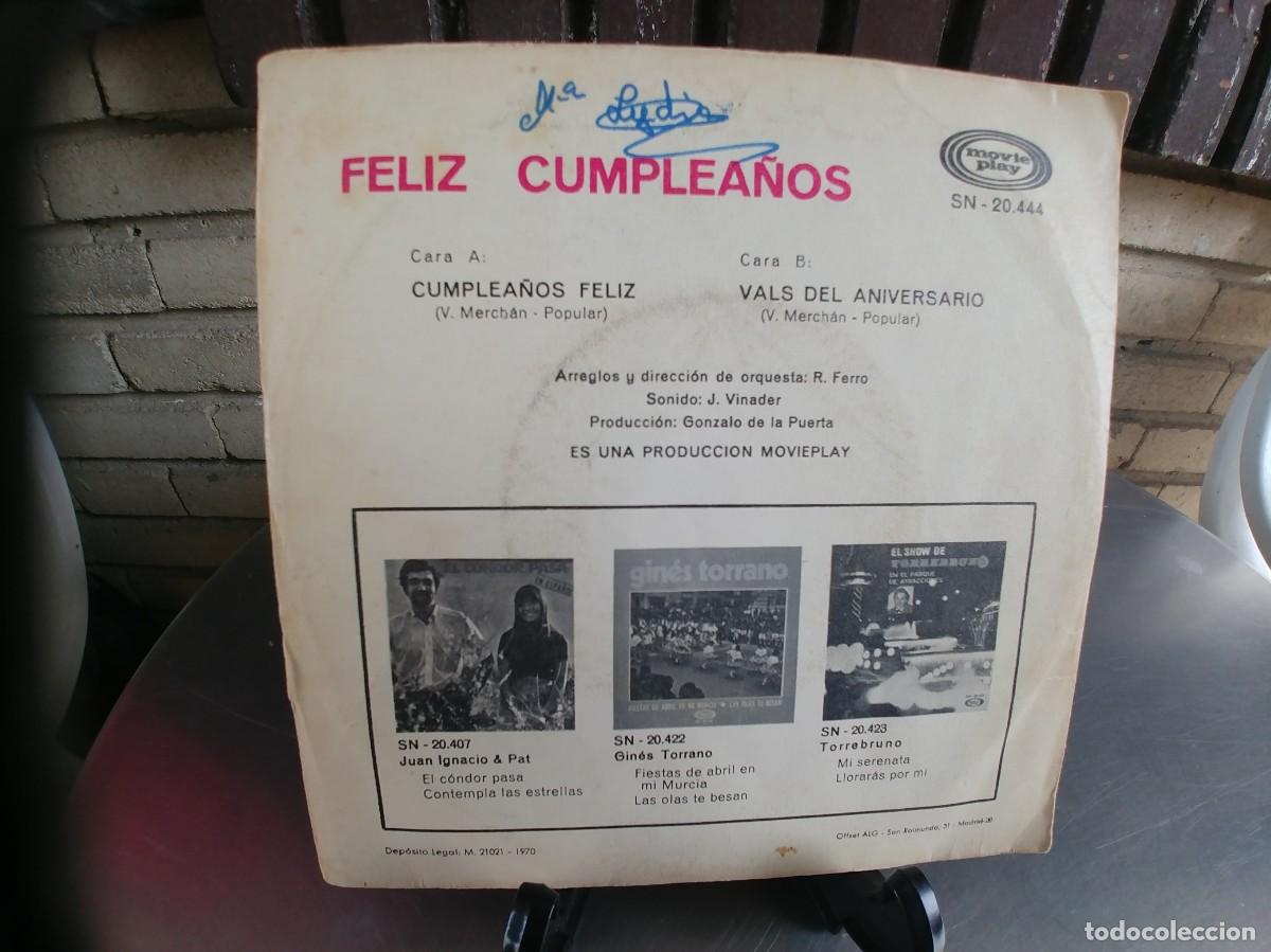 Discos de vinilo: FELIZ CUMPLEA&Ntilde;OS-SINGLE VALS DEL ANIVERSARIO - Foto 2