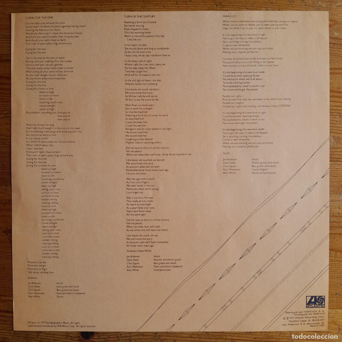 Discos de vinilo: YES : GOING FOR THE ONE [ATLANTIC - ESP 1977] LP/TRIFOLD - Foto 4