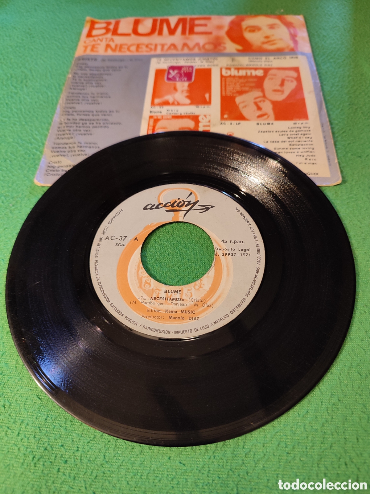 Discos de vinilo: Blume - Te necesitamos - Foto 2