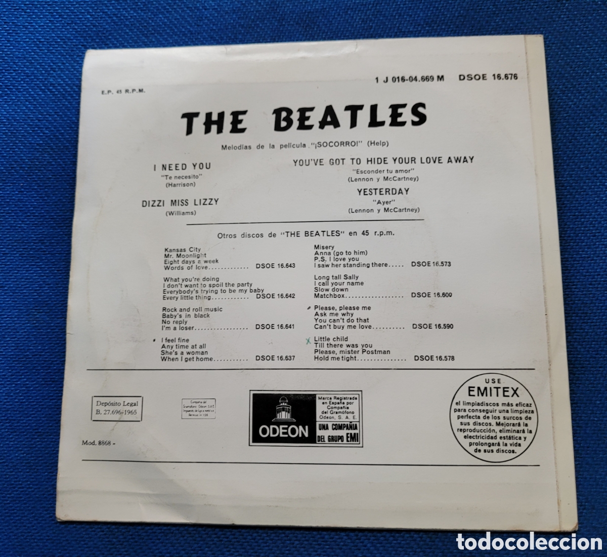 Discos de vinilo: BEATLES SINGLE EP RE EDICION ORIGINAL SIN USO - Foto 4