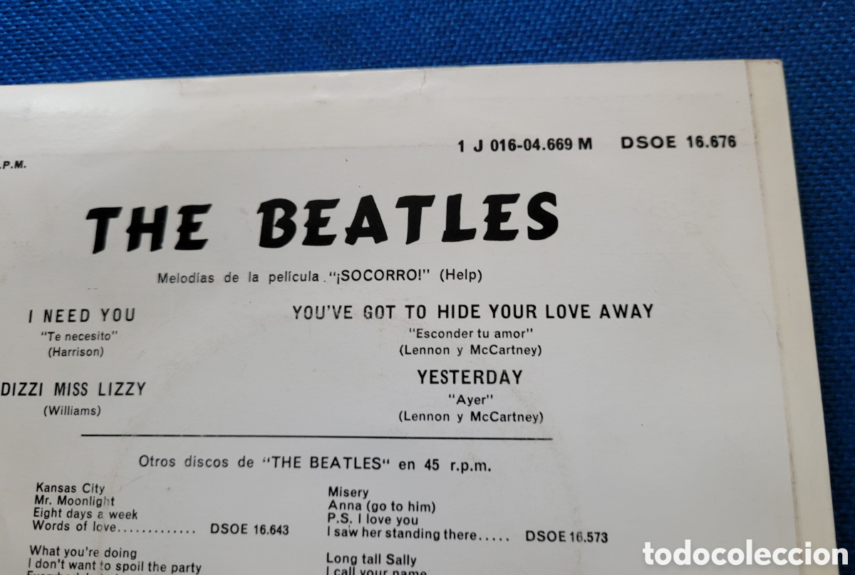Discos de vinilo: BEATLES SINGLE EP RE EDICION ORIGINAL SIN USO - Foto 6