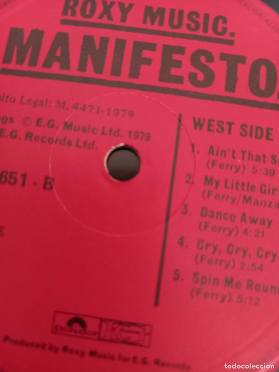Discos de vinilo: ROXY MUSIC - MANIFESTO - LP - 1979 - Foto 2