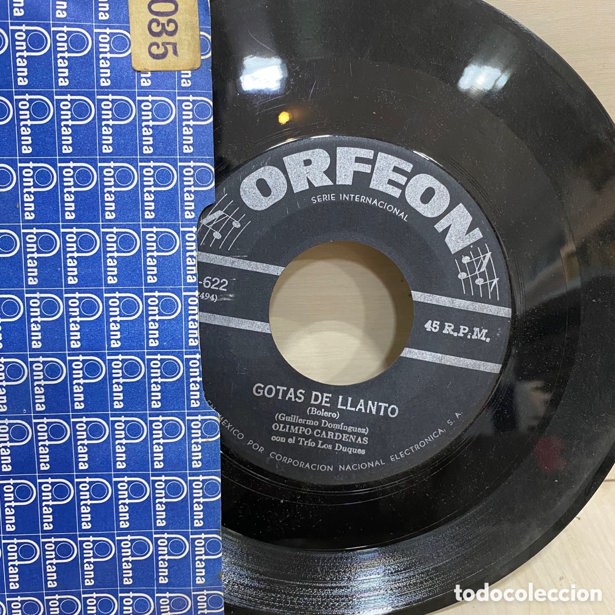Discos de vinilo: Olimpo Cardenas con el Trio Los Duques (7&rdquo;, Single) - Foto 2