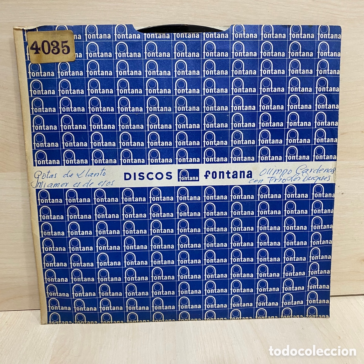 Discos de vinilo: Olimpo Cardenas con el Trio Los Duques (7&rdquo;, Single) - Foto 1