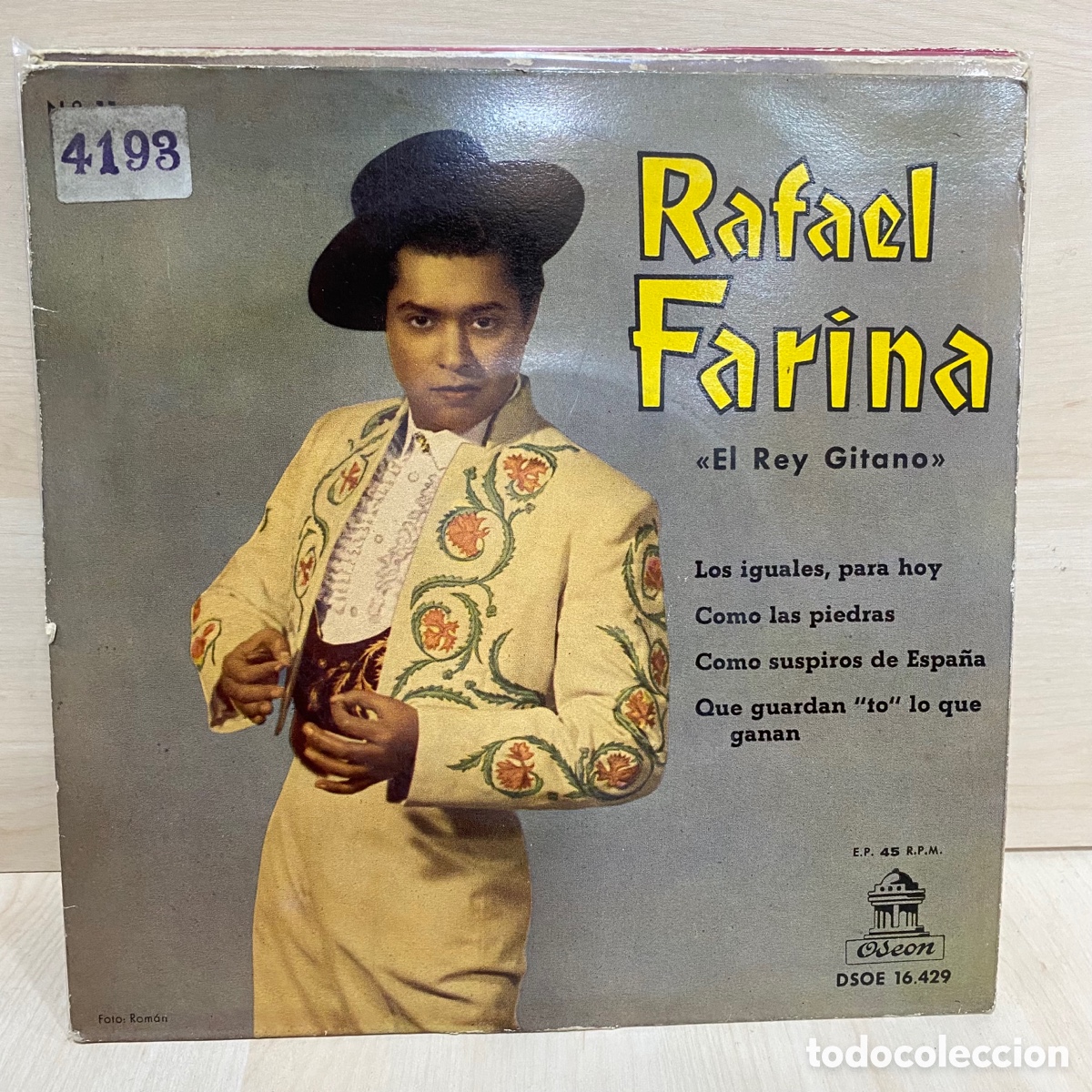 Discos de vinilo: Rafael Farina - &rdquo;El Rey Gitano&rdquo; (7&rdquo;, EP) - Foto 1