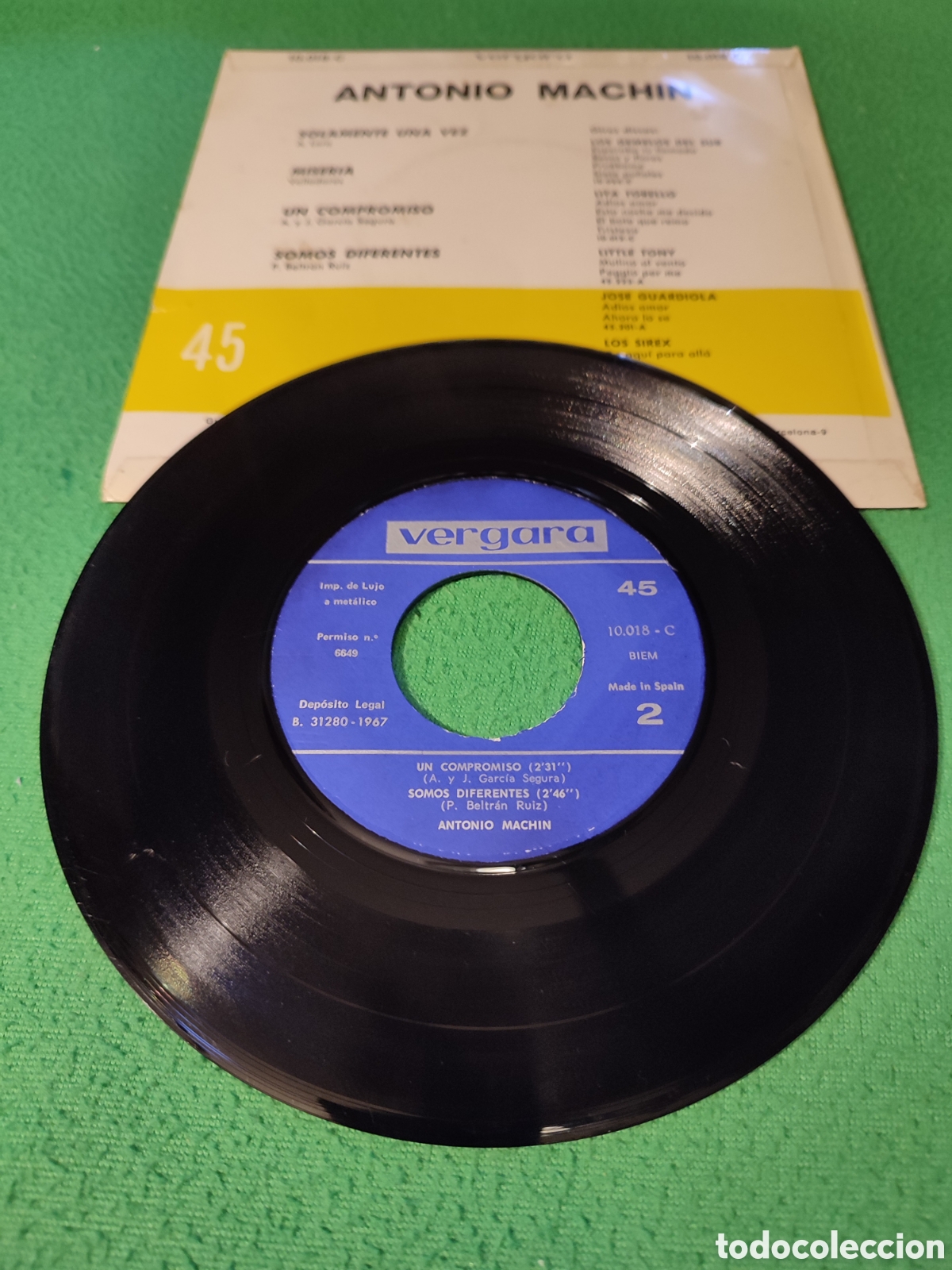 Discos de vinilo: Antonio Mach&iacute;n - Un compromiso+ 3 - Foto 2