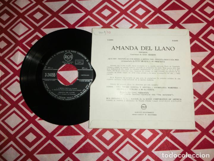 Discos de vinilo: Amanda Del Llano y Orquesta Luis Araque &ndash; Que No +3 - Foto 2