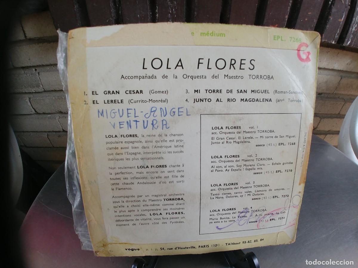 Discos de vinilo: LOLA FLORES-EP EL GRAN CESAR +3-FRANCES - Foto 2