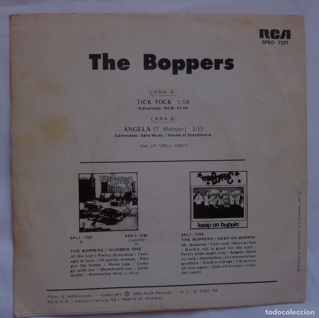 Discos de vinilo: THE BOPPERS // TICK TOCK // 1980 // SINGLE - Foto 2