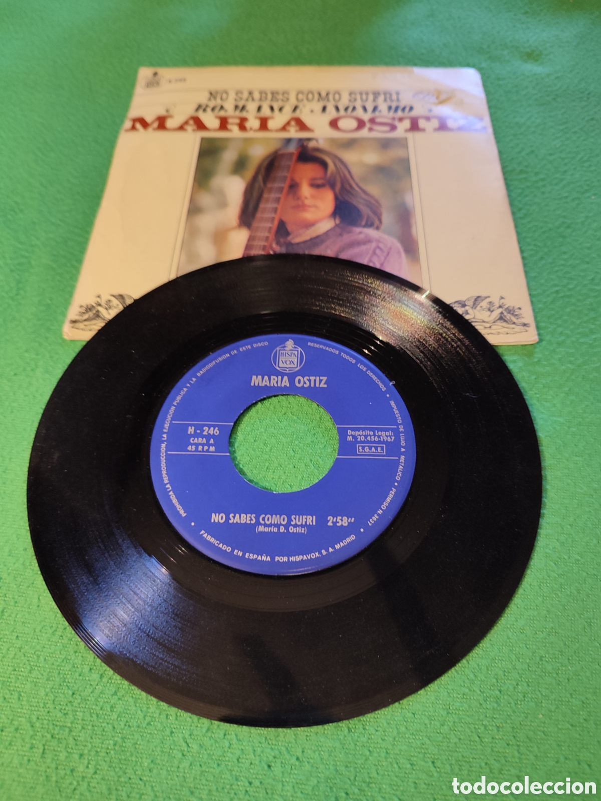 Discos de vinilo: Mar&iacute;a Ostiz - No sabes c&oacute;mo sufr&iacute; - Foto 2