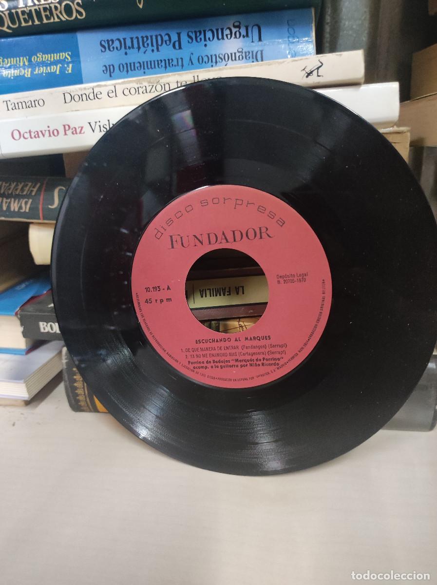 Discos de vinilo: DISCO SORPRESA FUNDADOR ESCUCHANDO AL MARQUES - Foto 2
