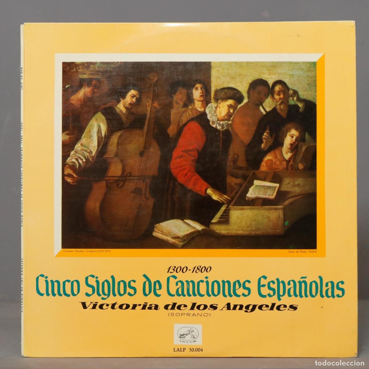 Discos de vinilo: LP. Cinco Siglos de Canciones Espa&ntilde;olas. DE LOS ANGELES