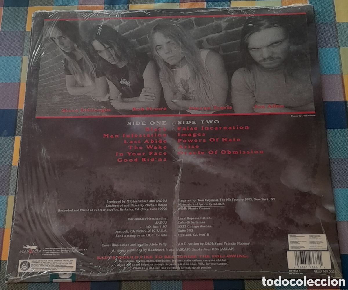 Discos de vinilo: Sadus&nbsp;&lrm;&ndash;&nbsp;Swallowed In Black - Roadrunner 1990 - Foto 2