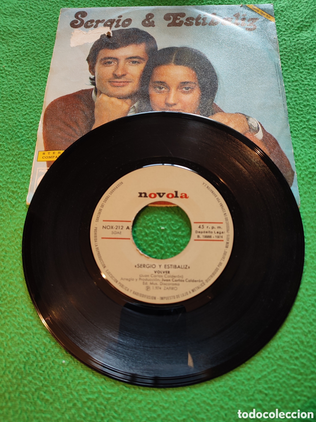 Discos de vinilo: Sergio & Est&iacute;baliz - Volver Single vinilo - Foto 2