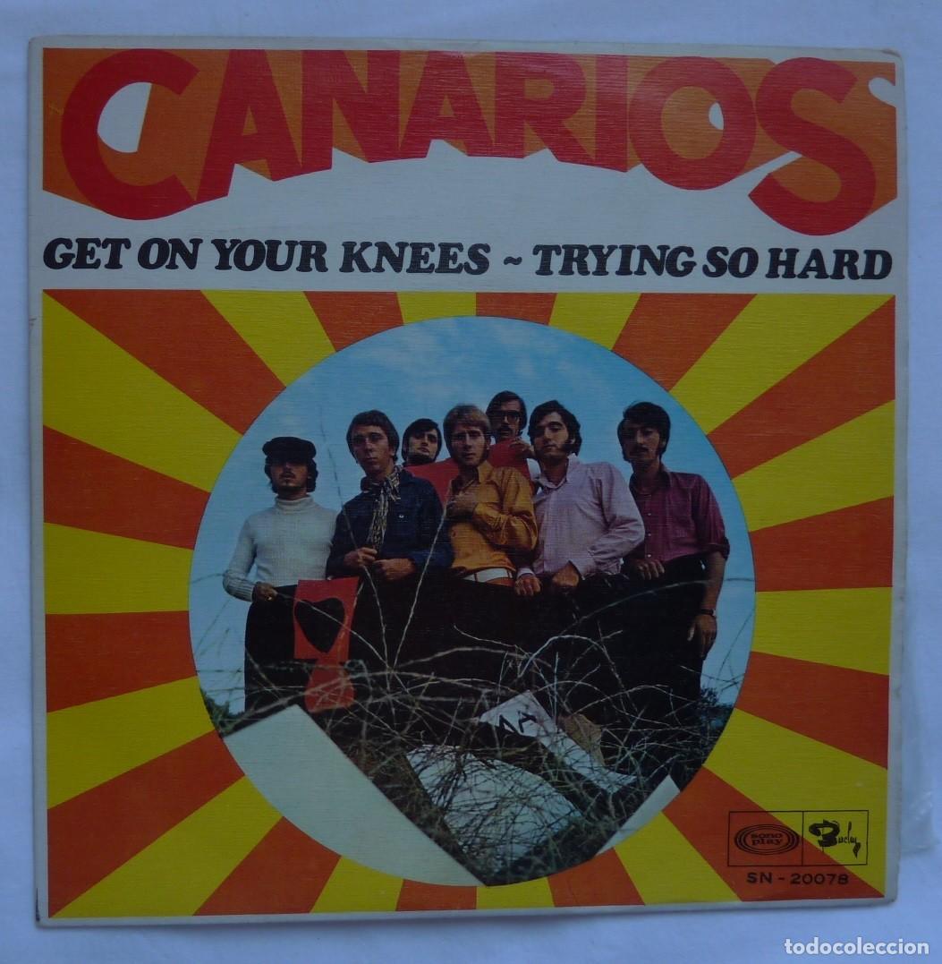 Discos de vinilo: CANARIOS // GET ON YOUR KNEES // 1968 // SINGLE - Foto 1