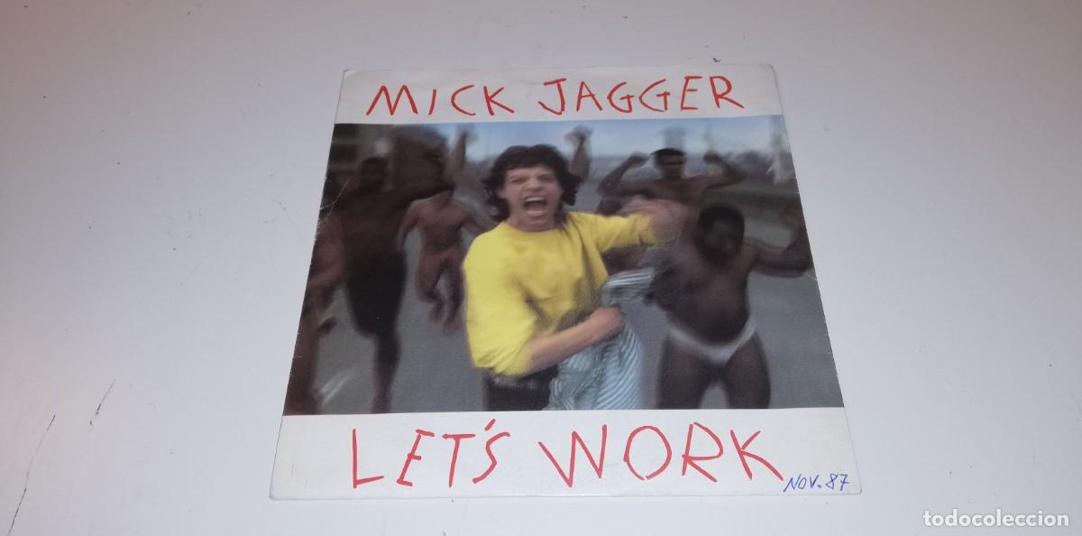 Discos de vinilo: S24- Mick Jagger - Lets Work (7&rdquo;, Single)- PORT VG+ DISC NM - Foto 1