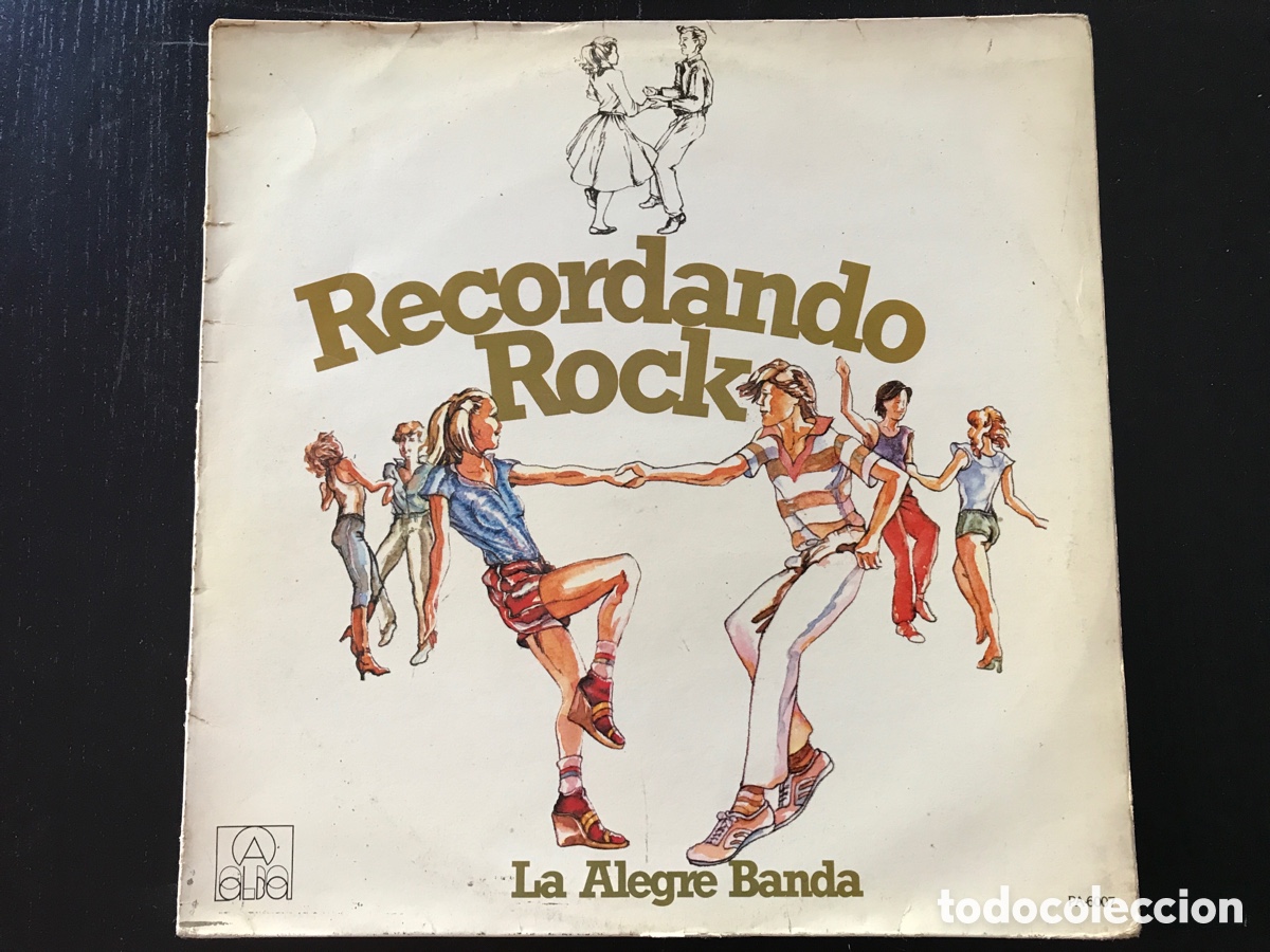 Discos de vinilo: LP La Alegre Banda Recordando Rock - Foto 1