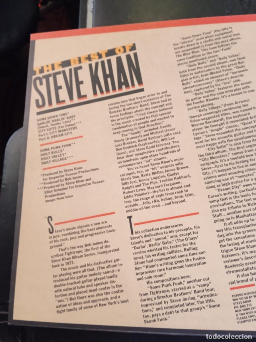 Discos de vinilo: STEVE KHAN- THE BEST. LP - Foto 2