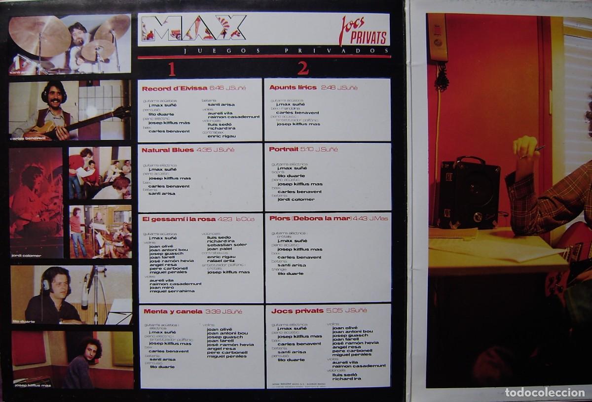 Discos de vinilo: MAX SU&Ntilde;E.JOCS PRIVATS...EX - Foto 3