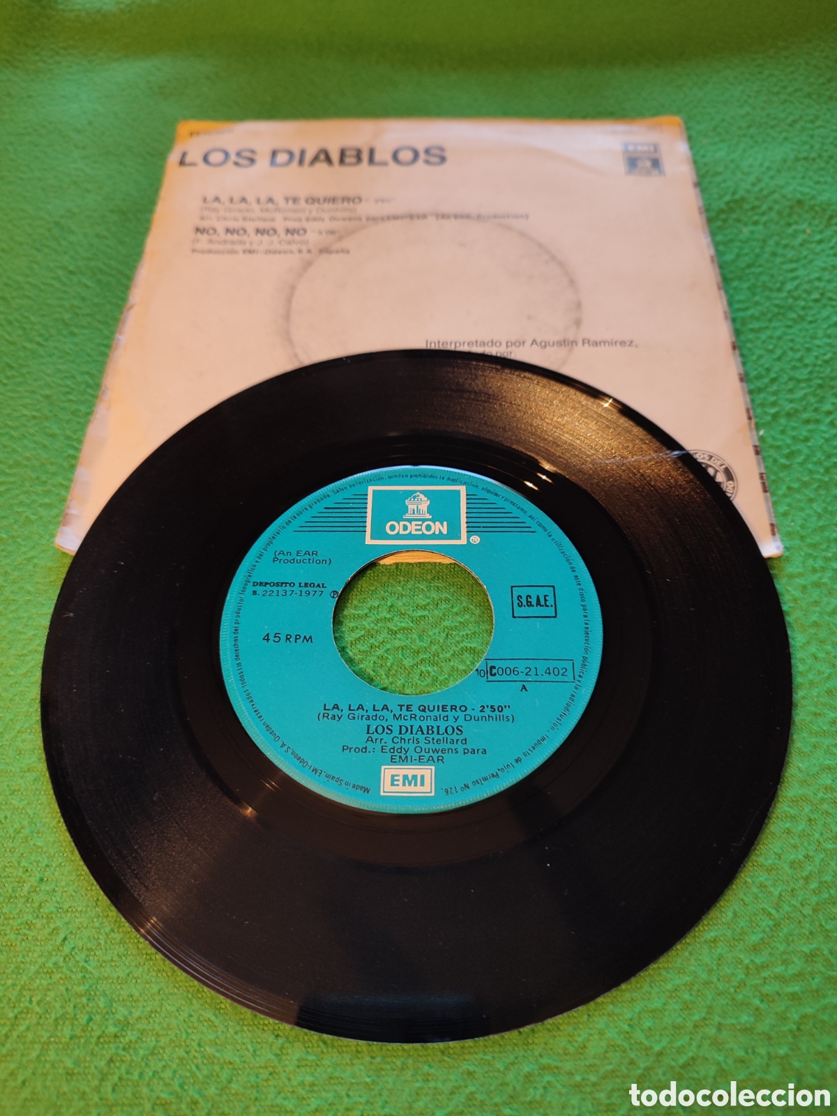 Discos de vinilo: Los Diablos - La,la,la te quiero - Foto 2