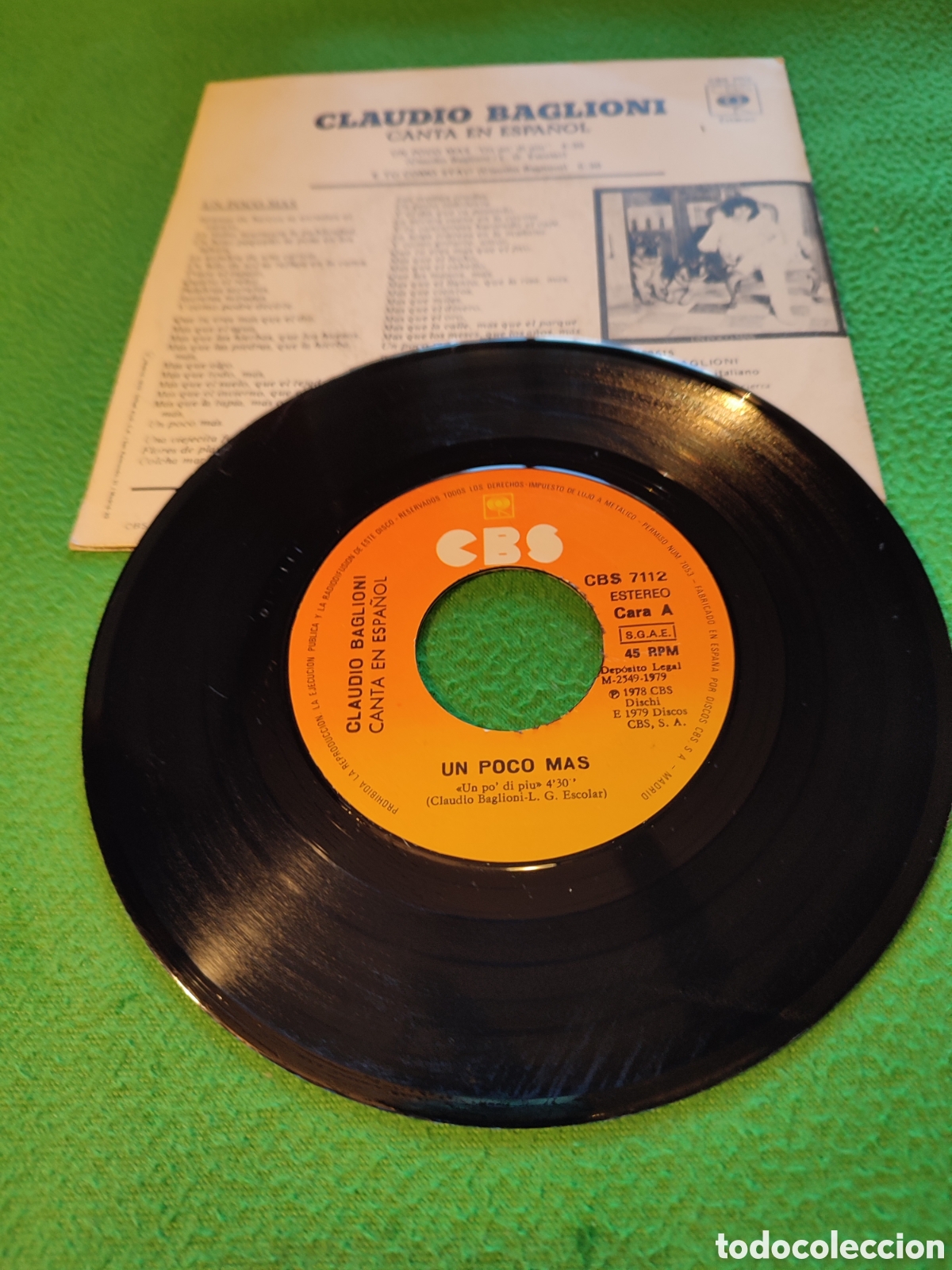 Discos de vinilo: Claudio Baglioni - Un poco m&aacute;s - Foto 2