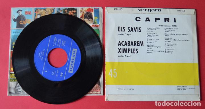 Discos de vinilo: CAPRI - ELS SAVIS - ACABAREM XIMPLES - VERGARA - Foto 2