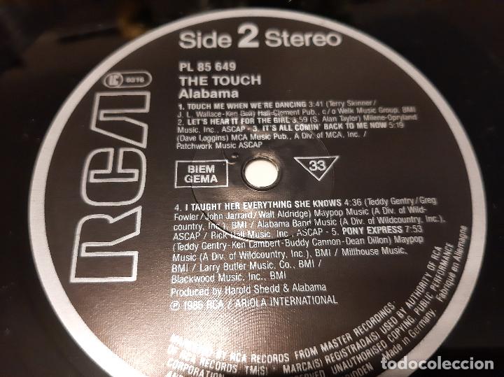Discos de vinilo: ALABAMA -THE TOUCH- (1986) LP DISCO VINILO - Foto 3