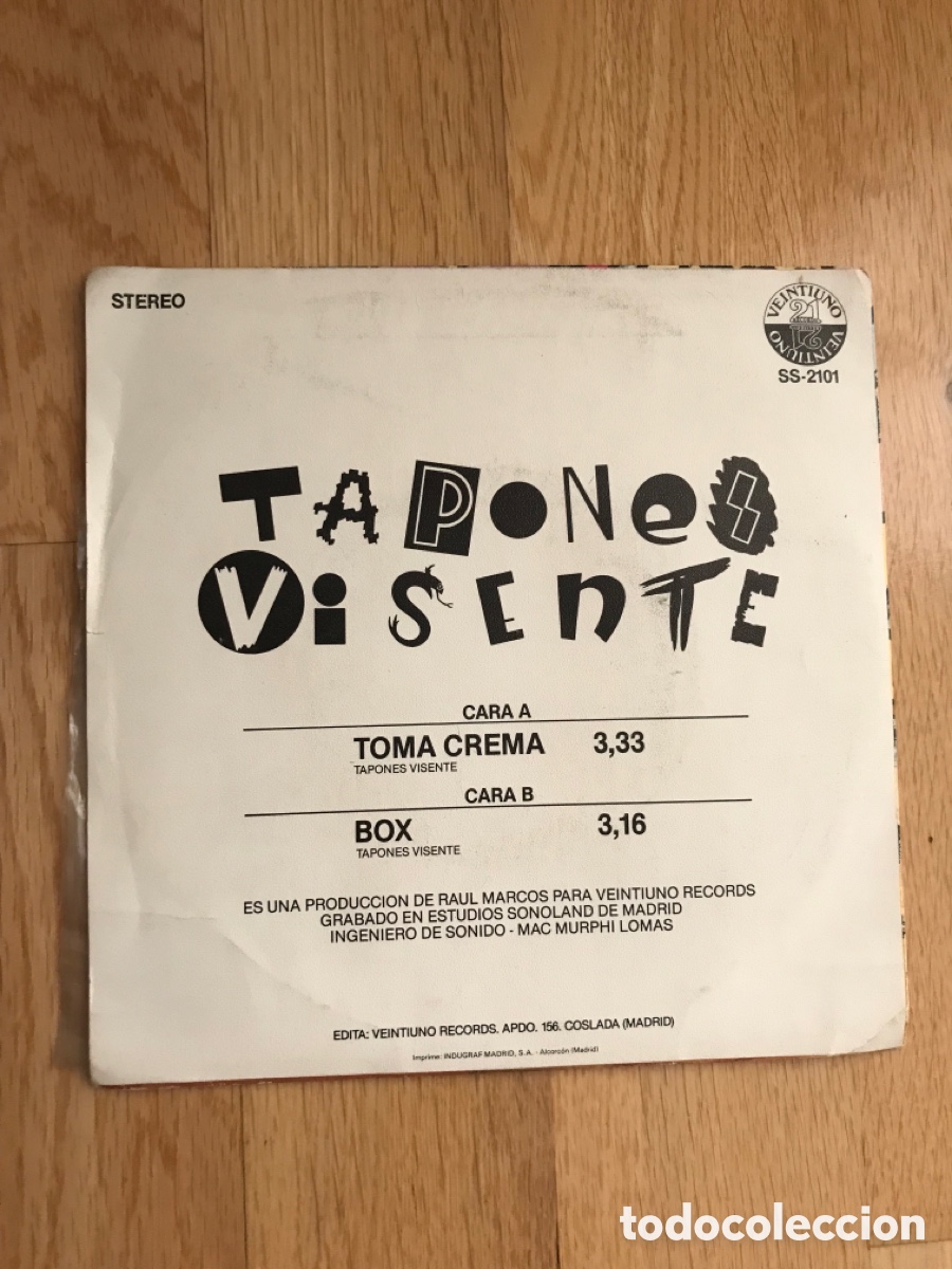Discos de vinilo: Tapones Visente 7&rsquo; - Foto 2