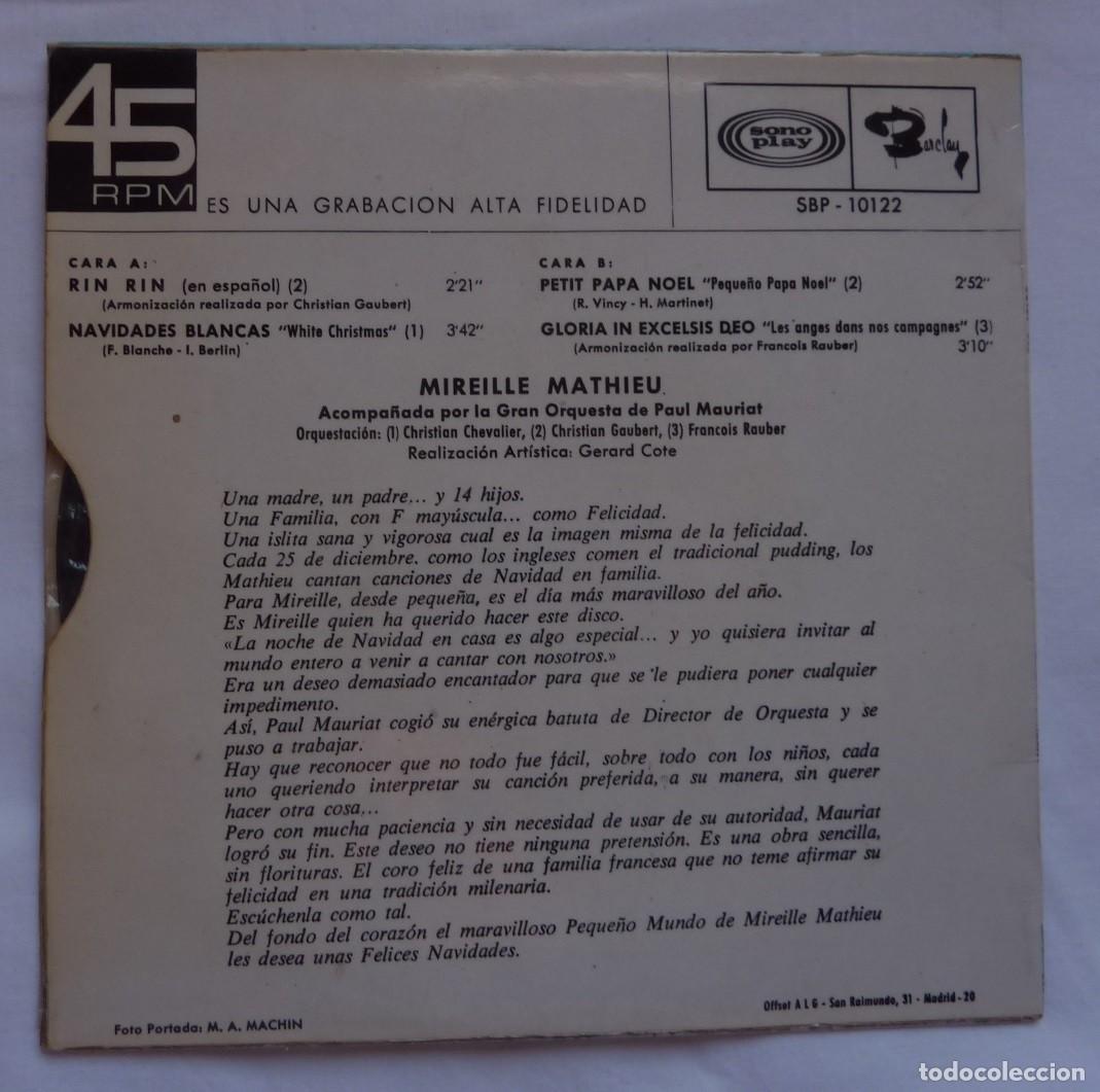 Discos de vinilo: MIREILLE MATHIEU // RIN RIN+3 // 1968 // EP - Foto 2
