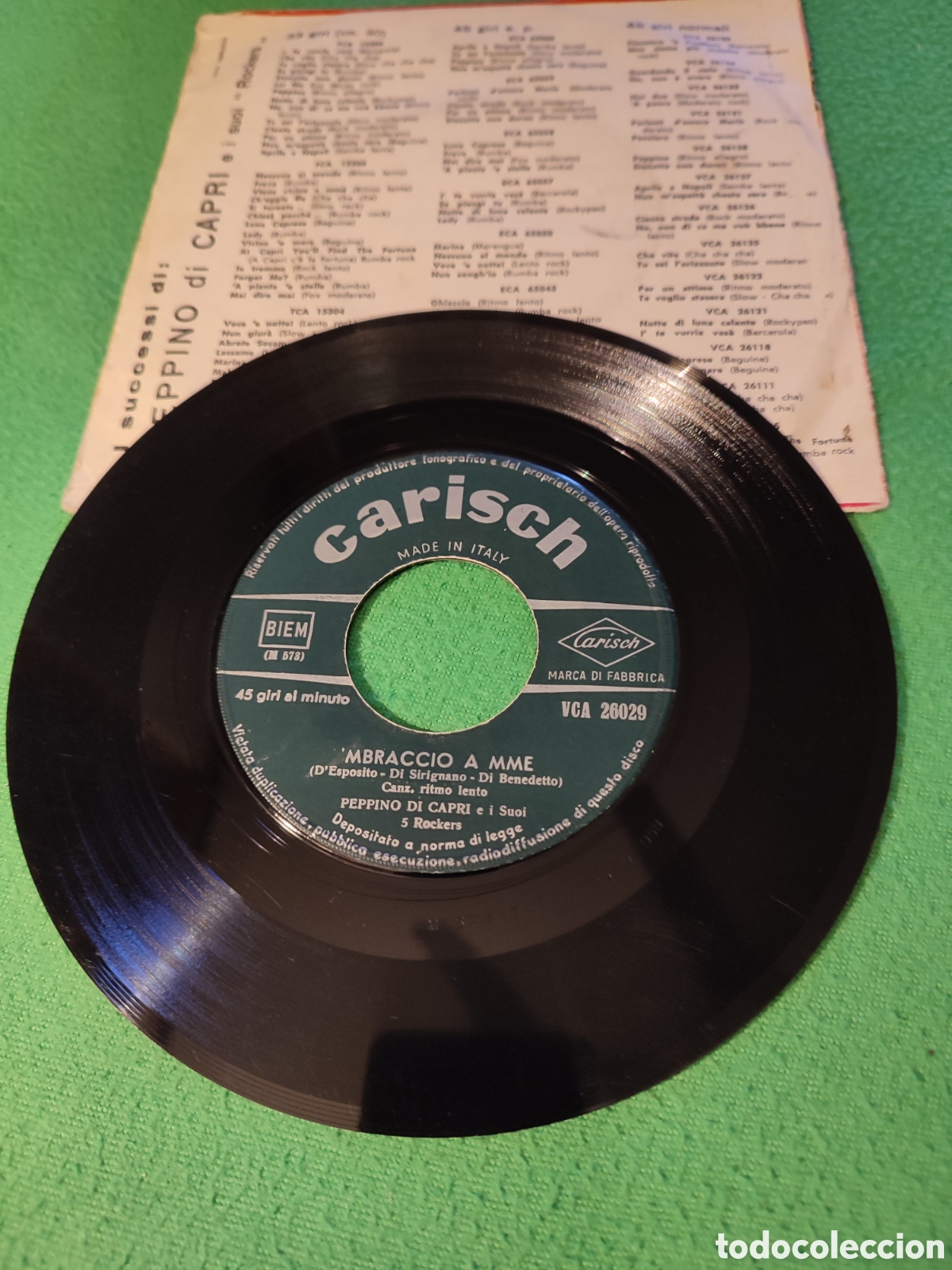 Discos de vinilo: Peppino di Capri - Mbraccio a mme - Foto 2