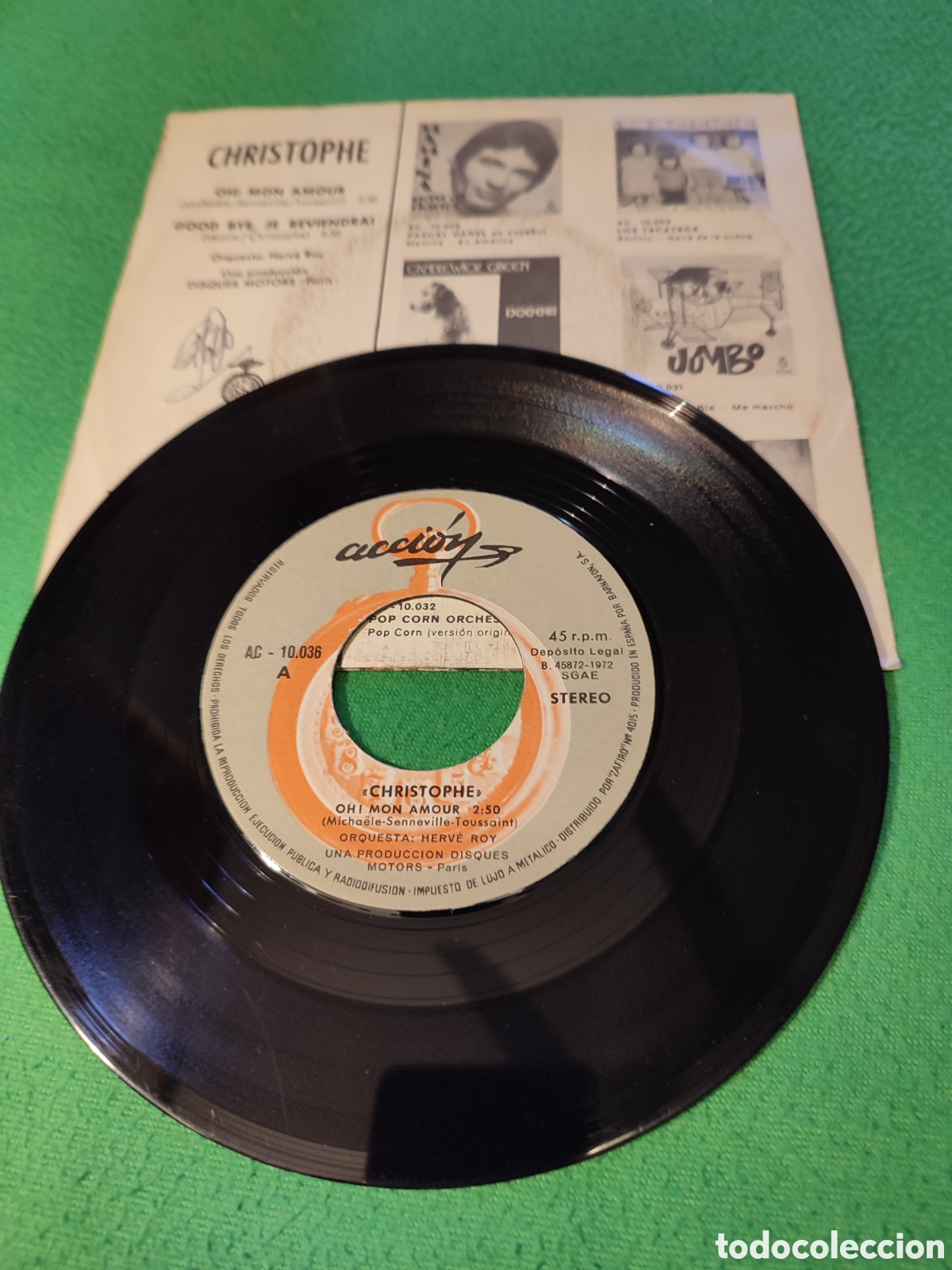 Discos de vinilo: Christophe - Oh Mon amour - Foto 2